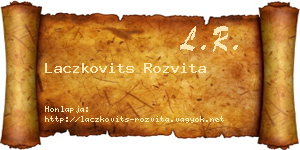Laczkovits Rozvita névjegykártya